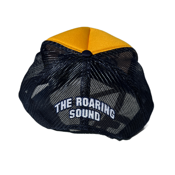 THE ROARING SOUND TRUCKER HAT (NAVY/GOLD)