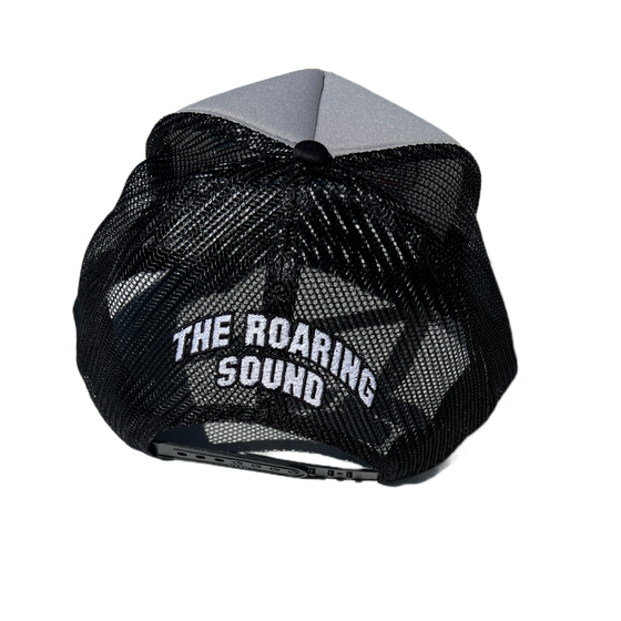 THE ROARING SOUND TRUCKER HAT (BLACK/GREY)